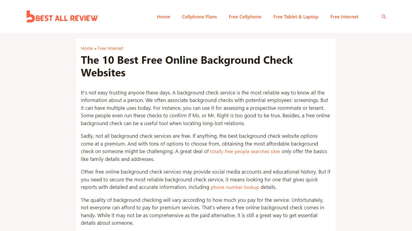 The 10 Best Free Online Background Check Websites 2022 - Best All Review